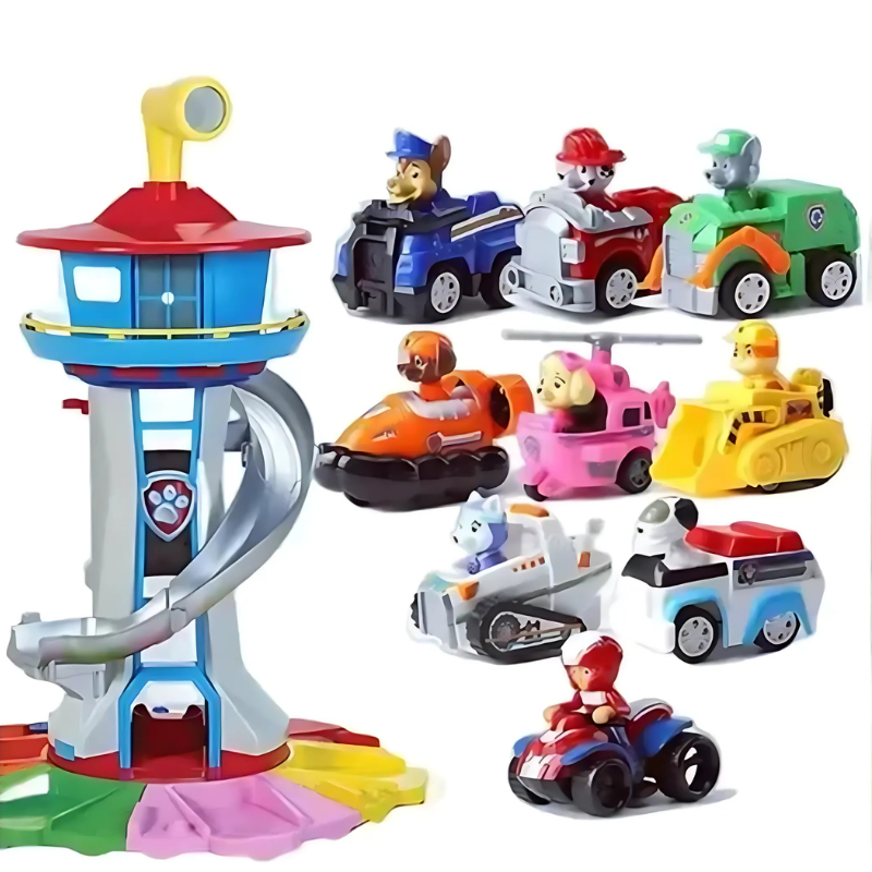 Kids Adventure Tower Playset with Vehicles and Figures