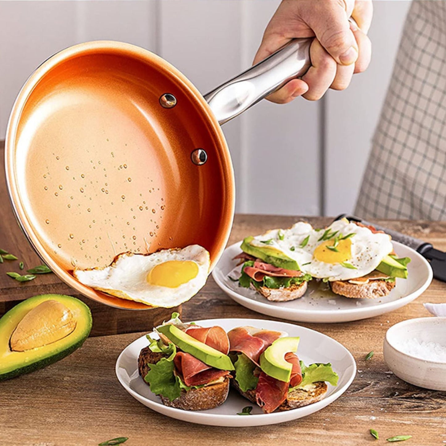 Deluxe Non-Stick Copper Cooking Pan