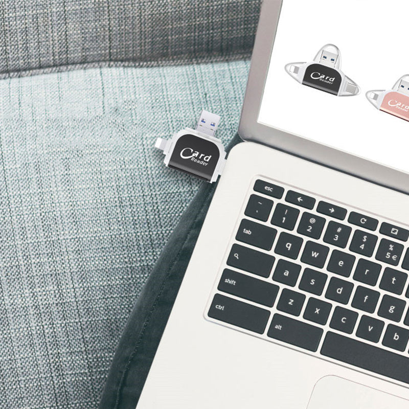 USB C 4 in 1 Memory Card Reader for SD and Micro SD