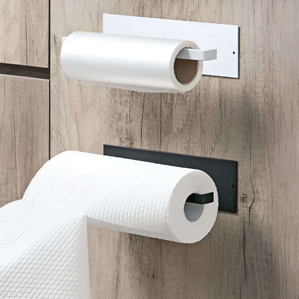 Adhesive Wall-Mounted Paper Towel Holder in Durable Iron
