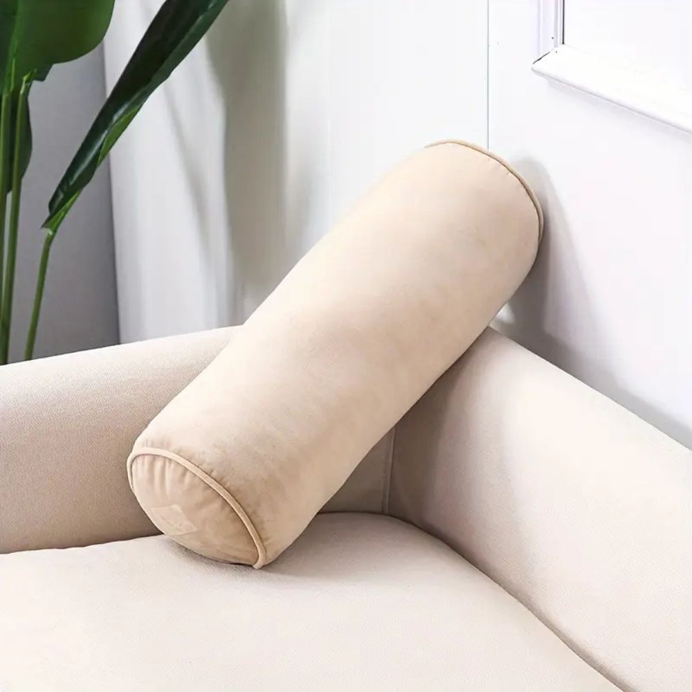 Plush Velvet Ergonomic Bolster Cushion