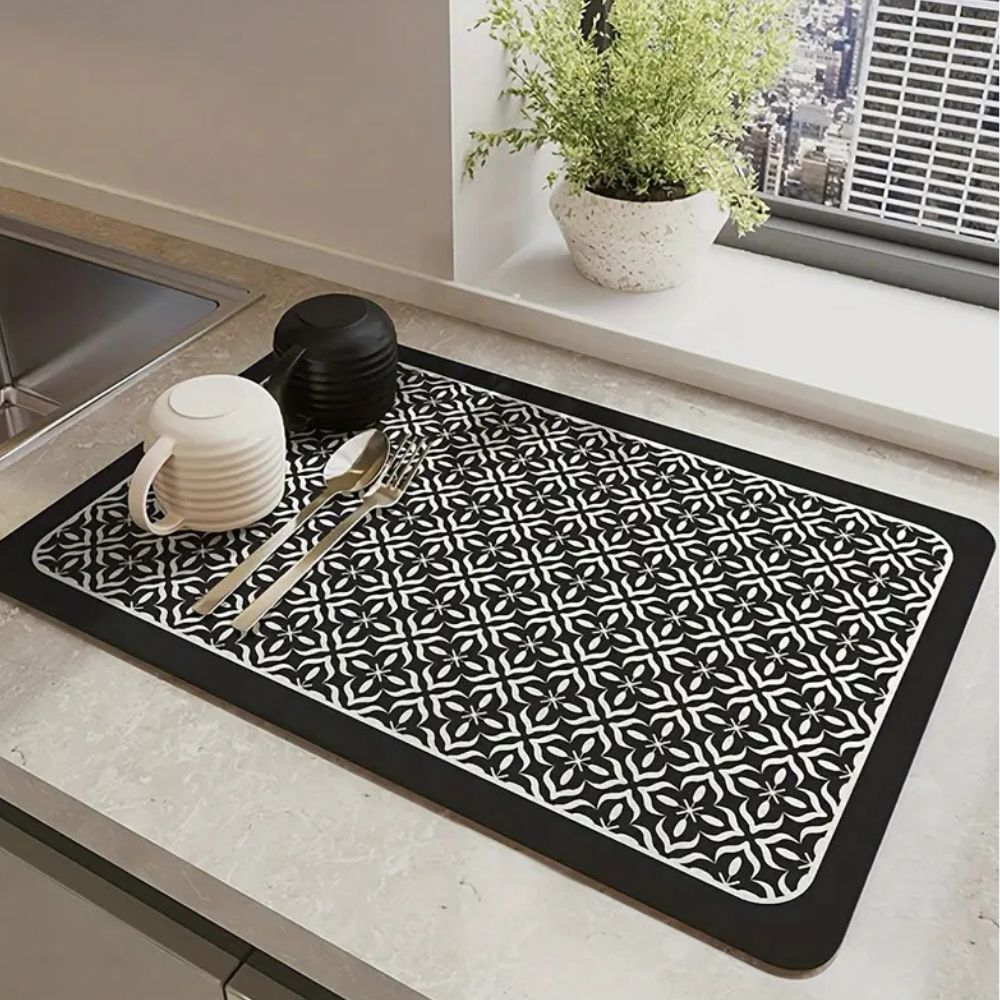 Mandala Silicone Dish Drying Mat