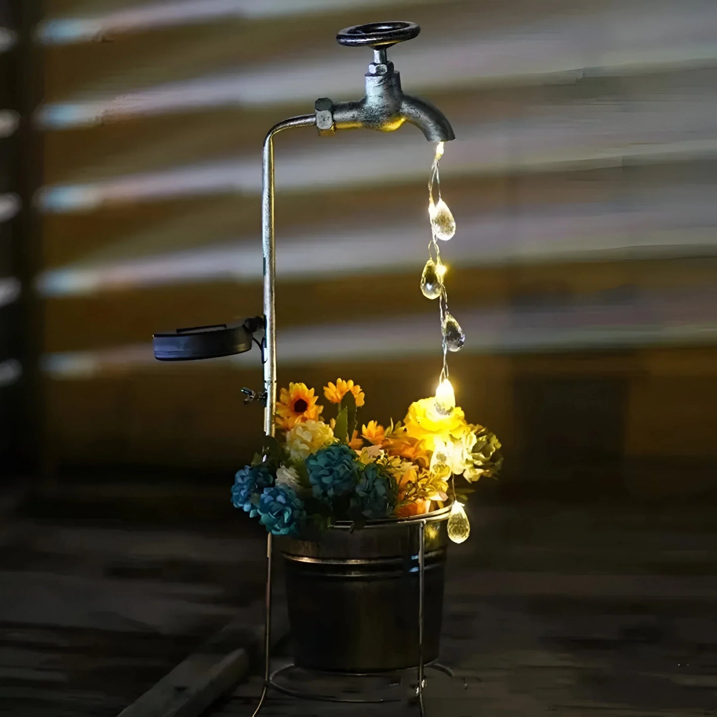 Solar-Powered Outdoor Garden Tap Light