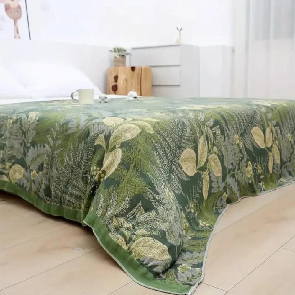 Bamboo Fiber Cooling Blanket with Jacquard Texture