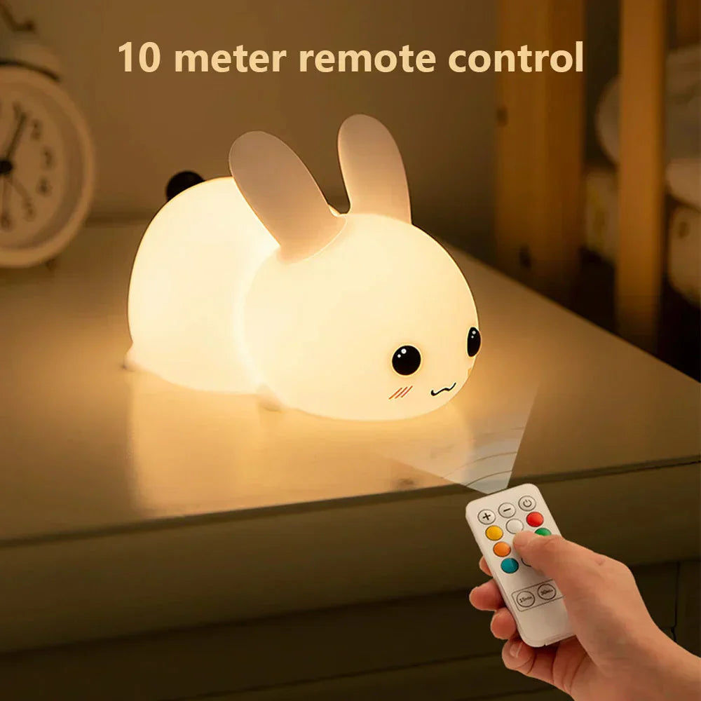 Color Changing Bunny Night Light with Remote Control