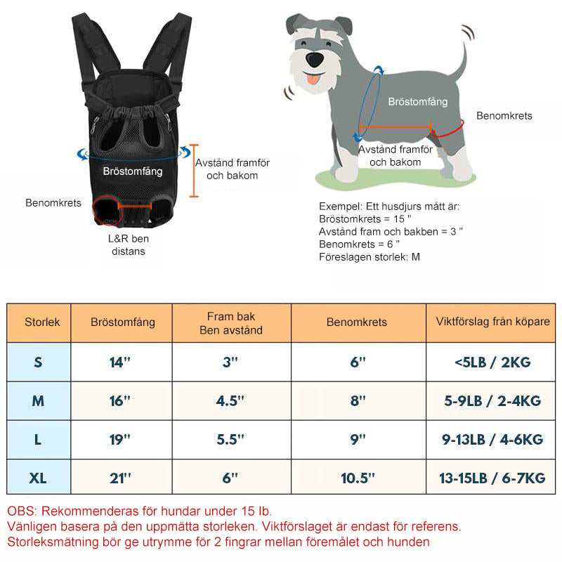 Front Pet Backpack Carrier with Adjustable Straps and Mesh Panels