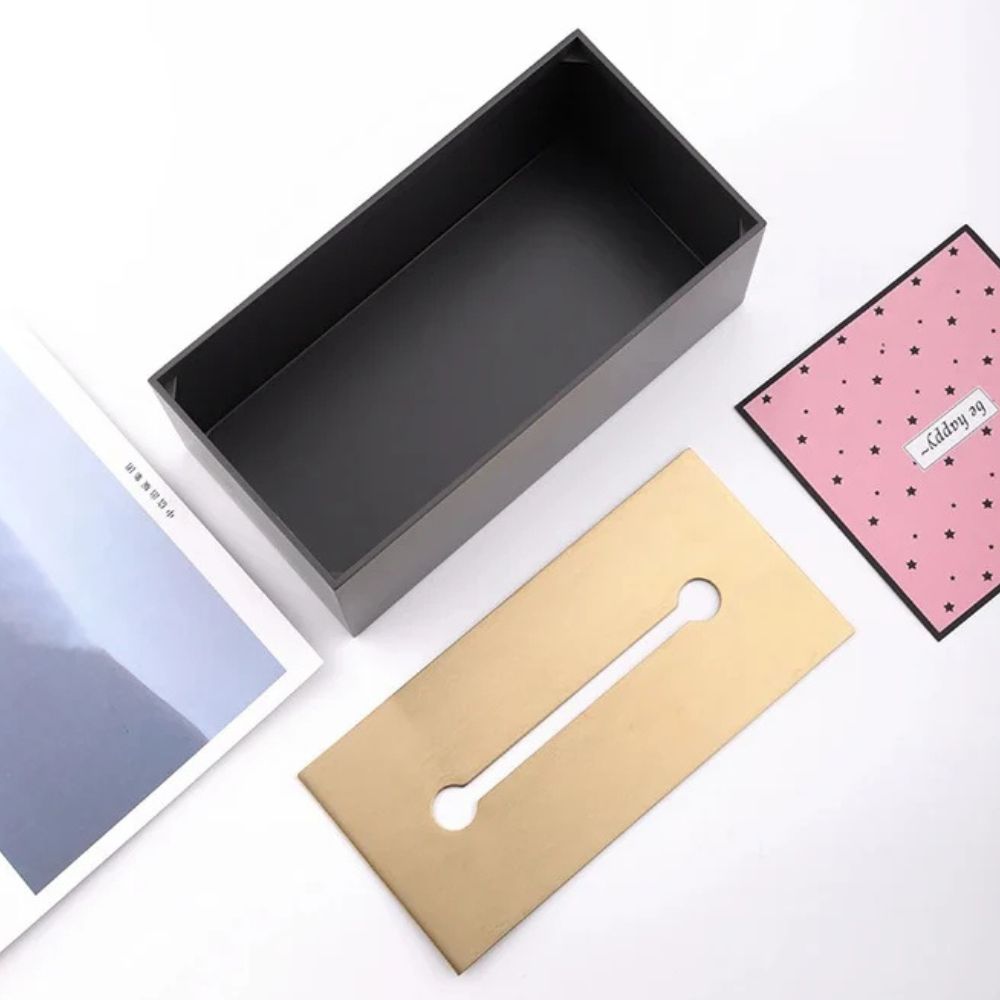 Sleek Iron Tissue Holder Box