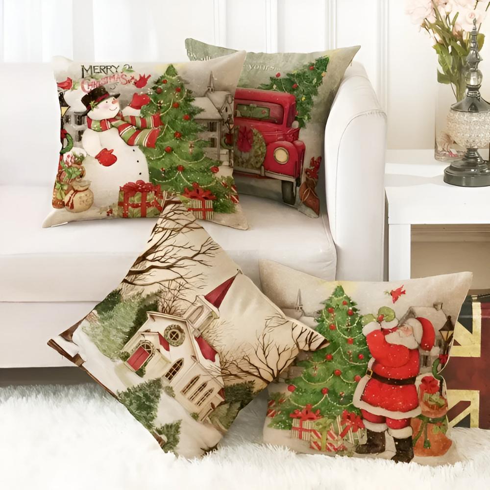 Christmas Cardinal Print Cushion Cover