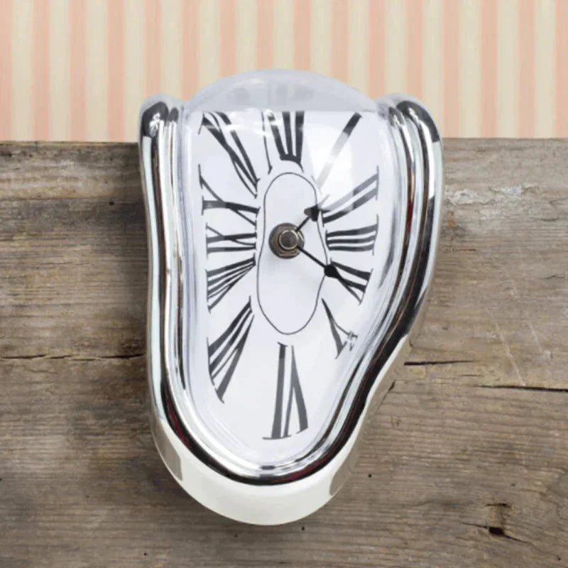 Fusion Time Distortion Clock - Funky Curved Design