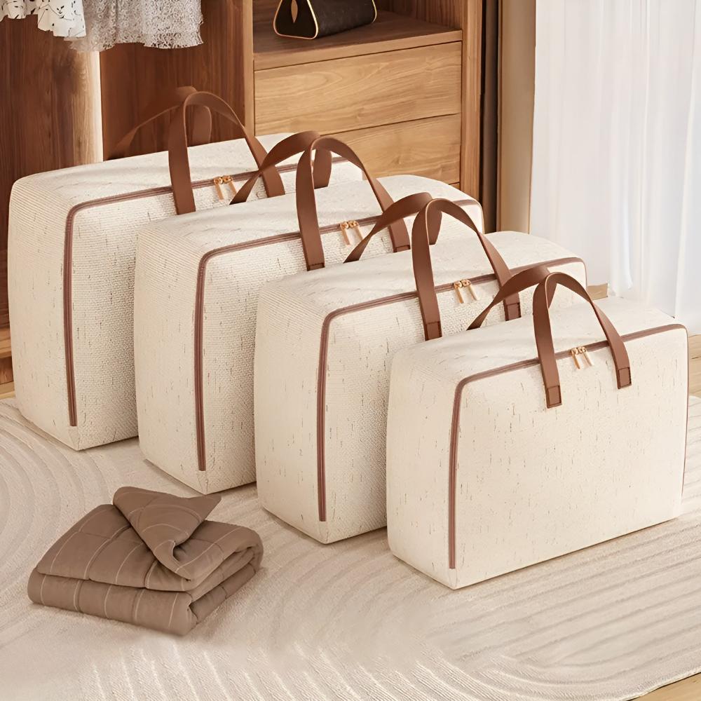 Classic Khaki Linen Storage Bag