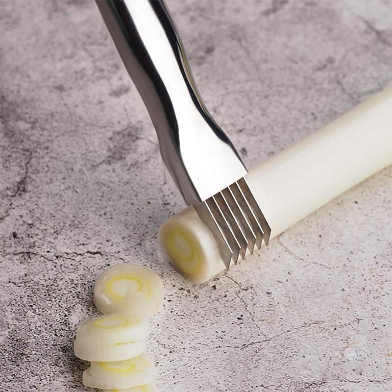Stainless Steel Green Onion Chopper Knife with Ergonomic Grip