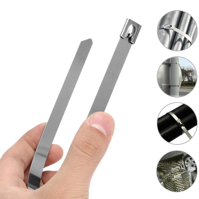 Stainless Steel Tension Straps with Reinforced Buckles - 100 pcs
