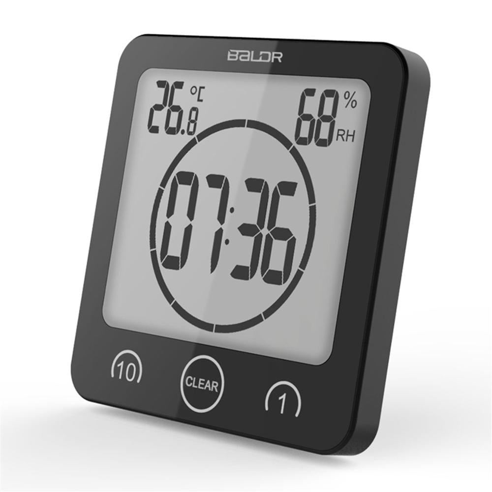Waterproof Bathroom Shower Clock with Large Display
