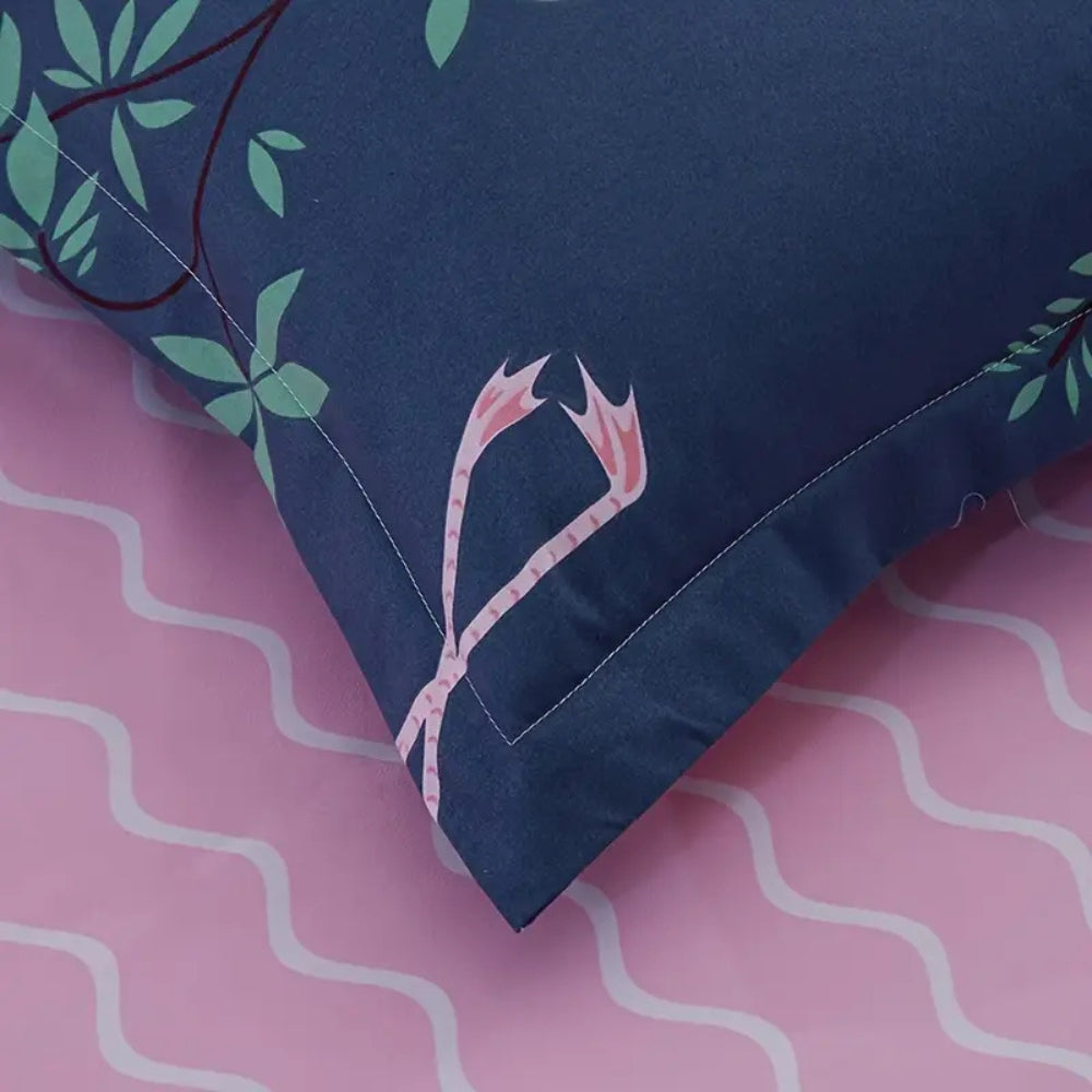 Tropical Flamingo Duvet Cover Set with Pillowcases