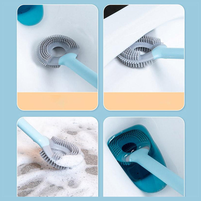 Lollipop Silicone Toilet Brush with Soft TPR Head