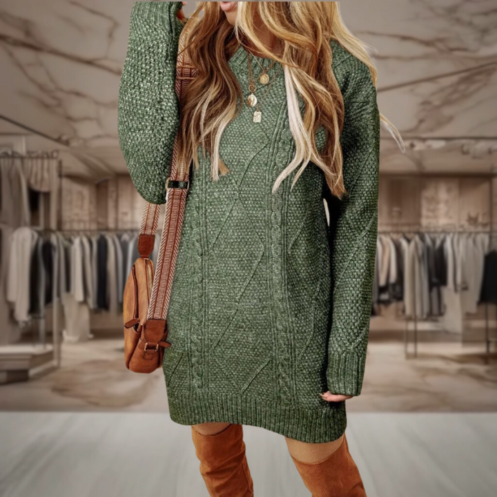 Ciara | Oversized Cable Knit Dress