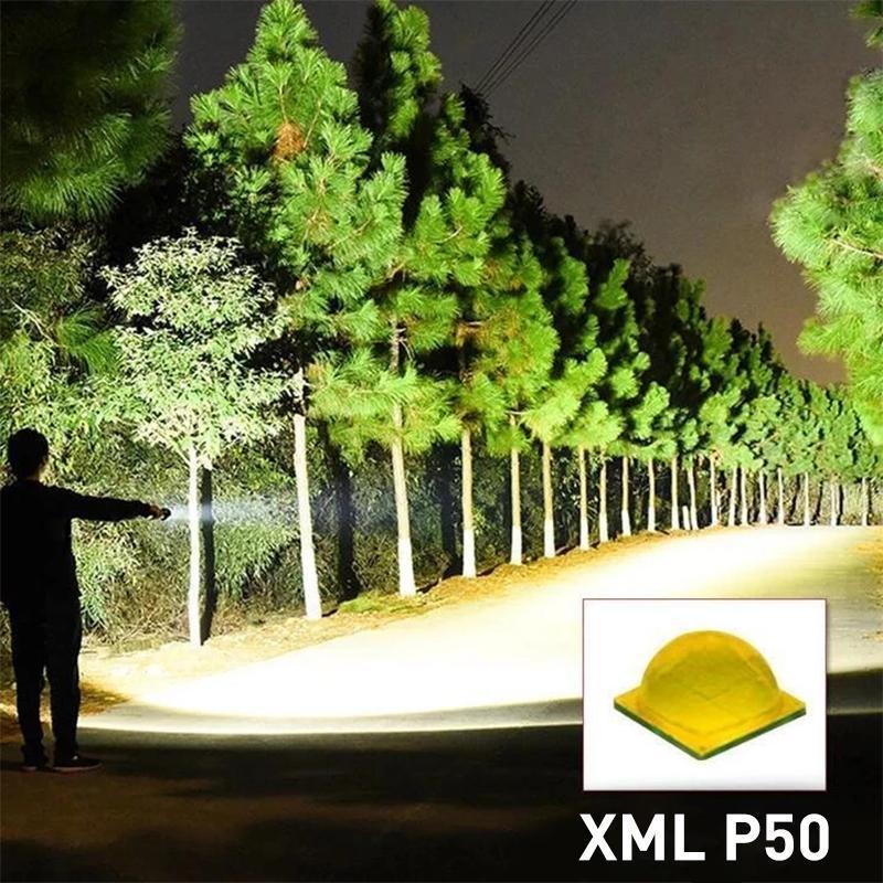 Rechargeable LED Tactical Flashlight 90000 Lumens Waterproof Aluminum Alloy