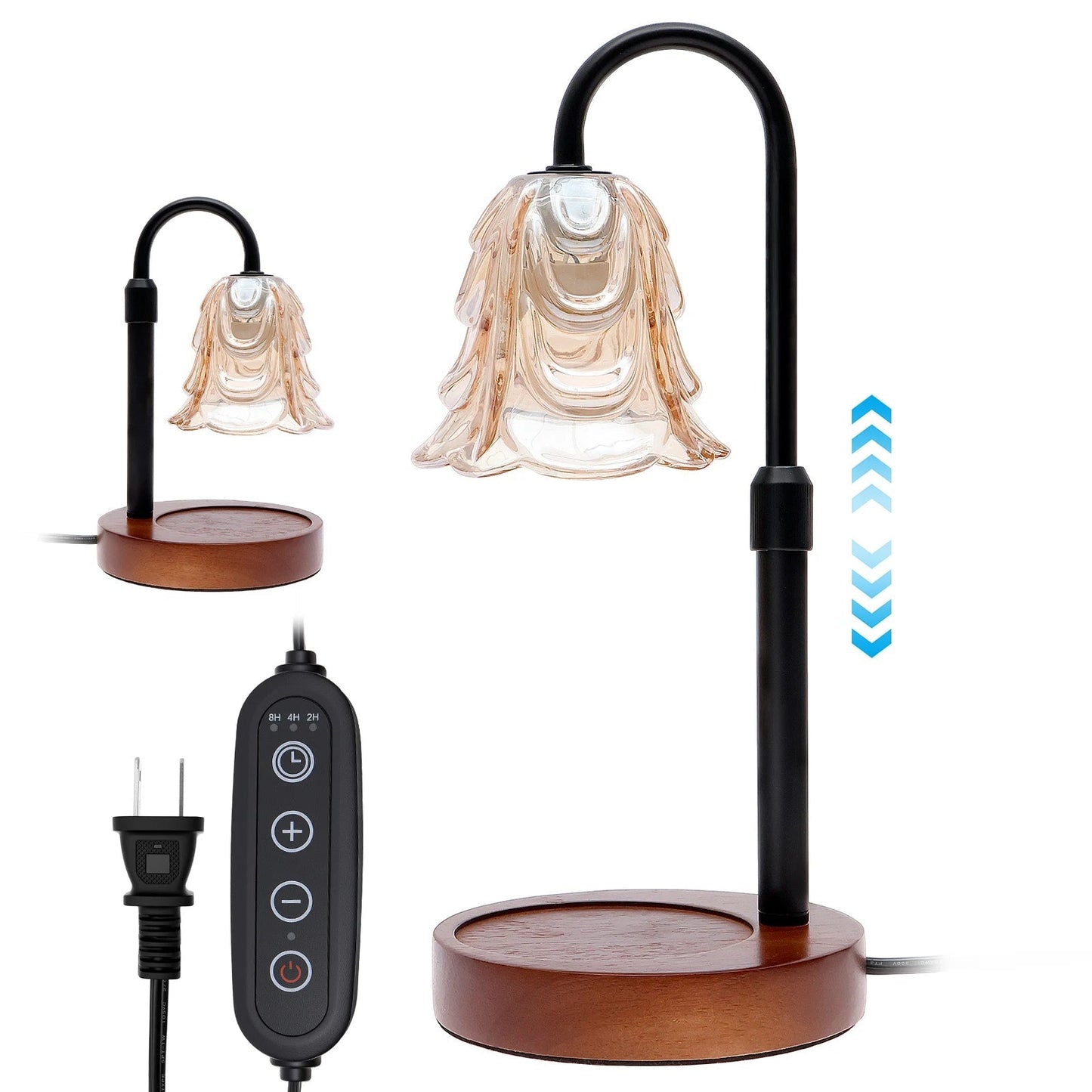 Flower Dimmable Candle Warmer Lamp with Adjustable Height and Timer