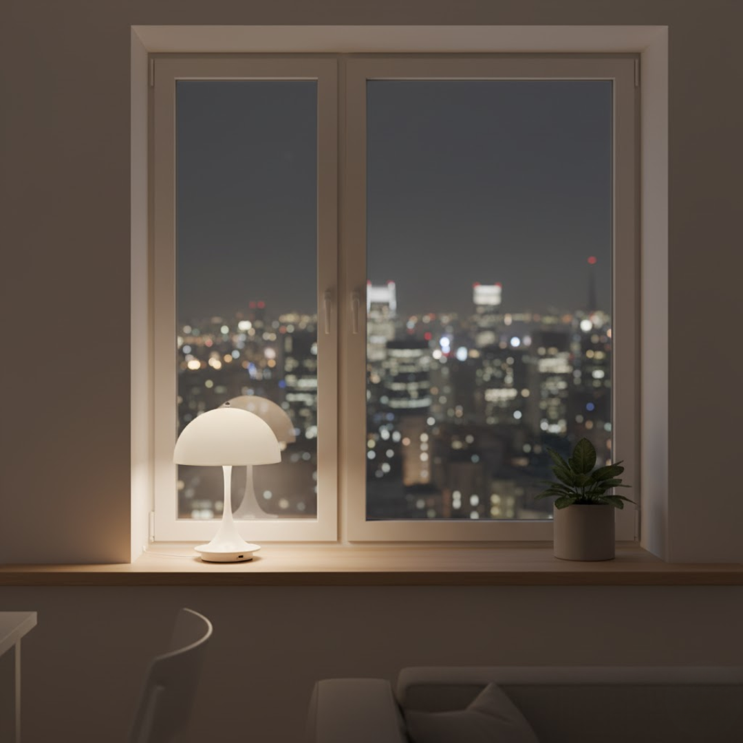 Wireless Rechargeable LED Table Lamp with Dome Shade