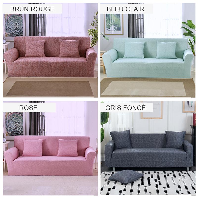 Stretchable Non-Slip Sofa Cover in Light Gray