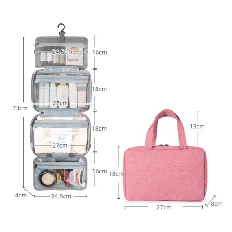 Compact Travel Cosmetic Organizer with 4 Compartments