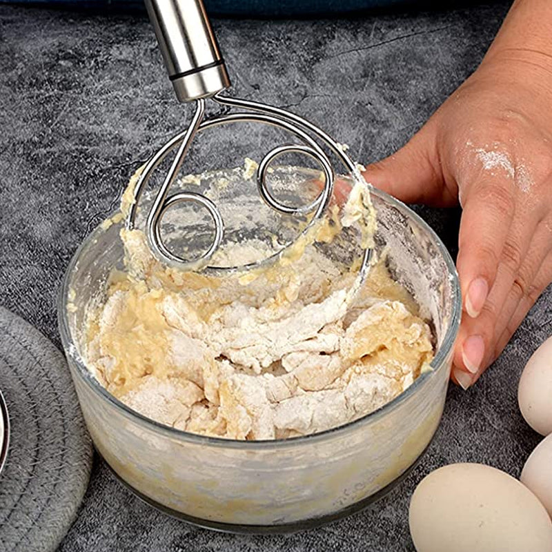 Ergonomic Stainless Steel Dough Whisk for Easy Mixing