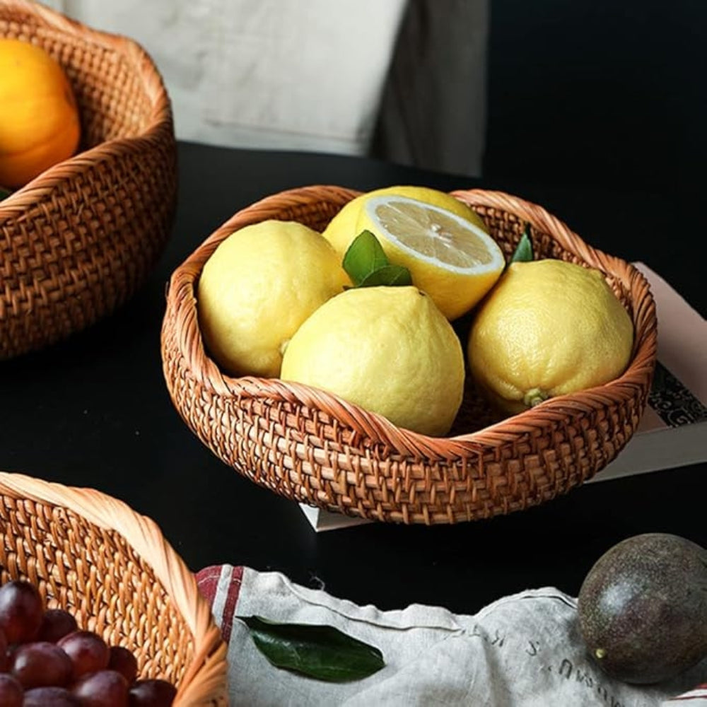 Handwoven Eco-Friendly Rattan Storage Basket