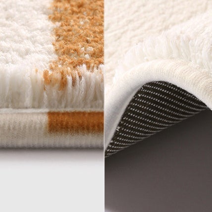 Plush Microfiber Non-Slip Bath Mat - Sweet Flower Design