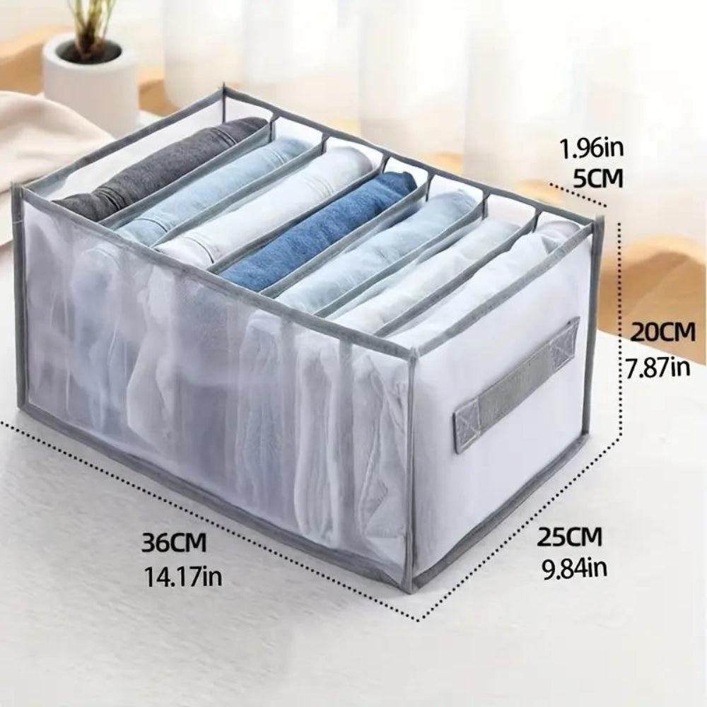 7-Compartment Foldable Clothes Organizer