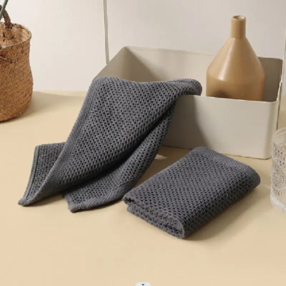 Honeycomb Cotton Kitchen Towels - Super Absorbent and Quick Drying