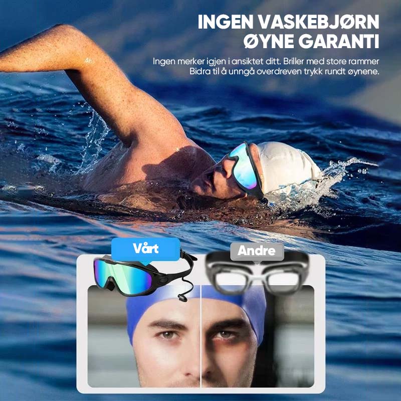 Anti-Fog Silicone Swim Goggles with Wide Vision