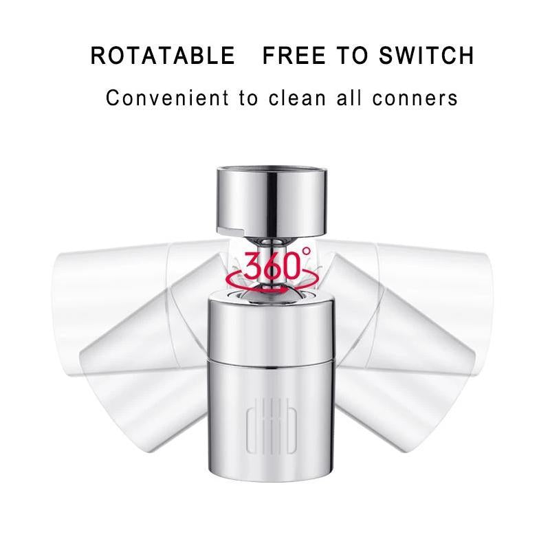 Rotatable Dual-Function Bubbler Faucet Head with 360-Degree Swivel