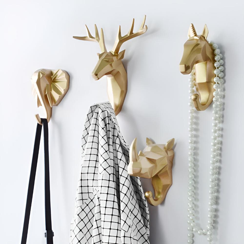 Animal Head Wall Hook Key Holder Organizer