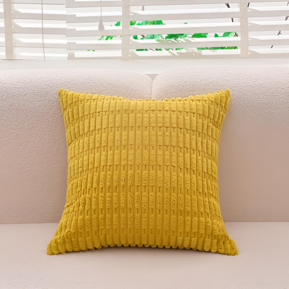 Plush Ridged Polyester Cushion Covers