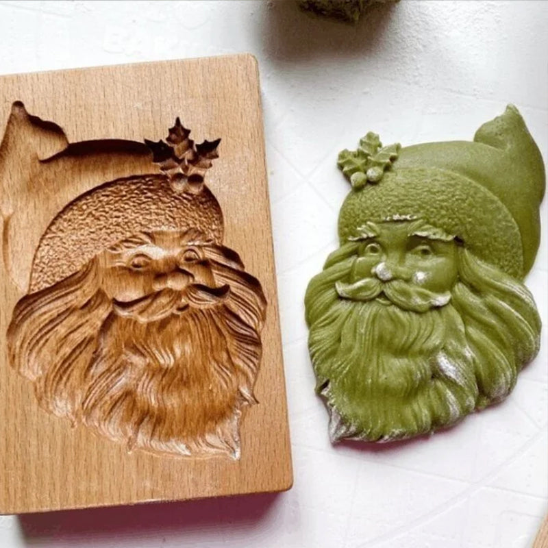 Wooden Cookie Cutter for Gingerbread and Pastries - Non-Stick Beech Wood Design