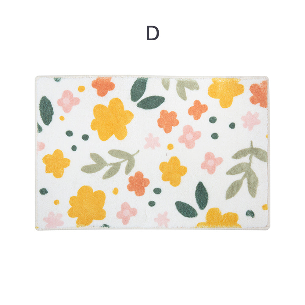 Plush Microfiber Non-Slip Bath Mat - Sweet Flower Design