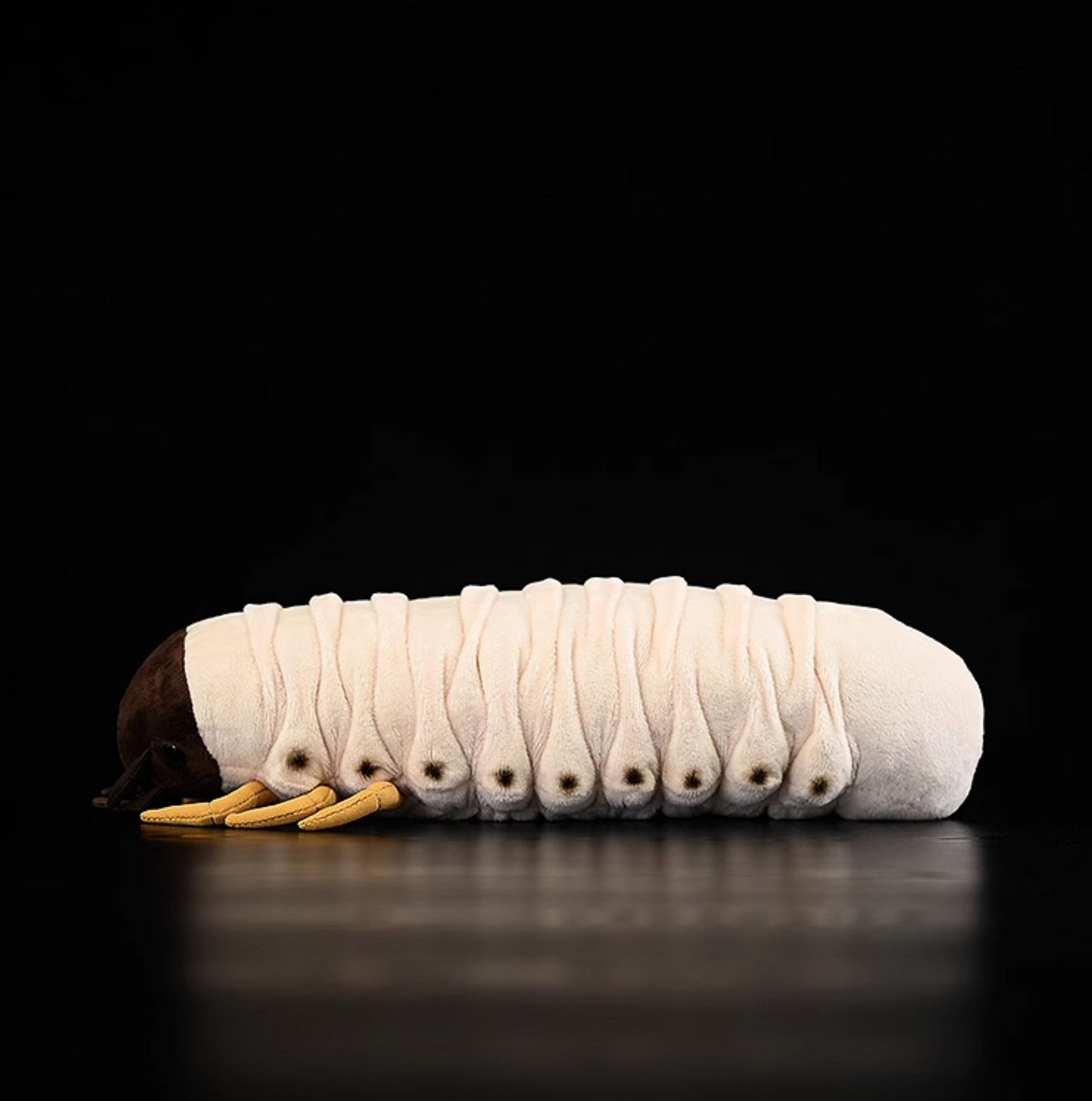 Soft Plush White Grub Toy for Ages 3+