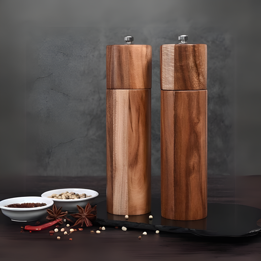 Acacia Wood Adjustable Spice Grinders
