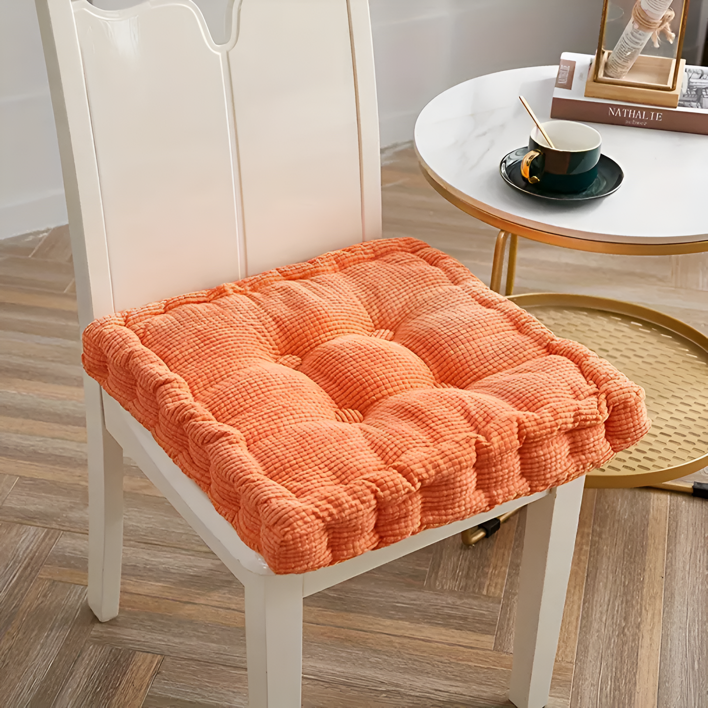 Stackable Soft Corduroy Chair Cushions