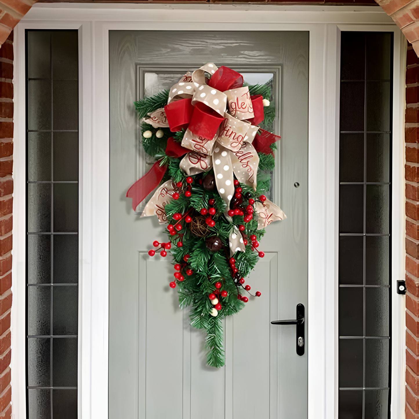 Festive Weather-Resistant Christmas Door Wreath