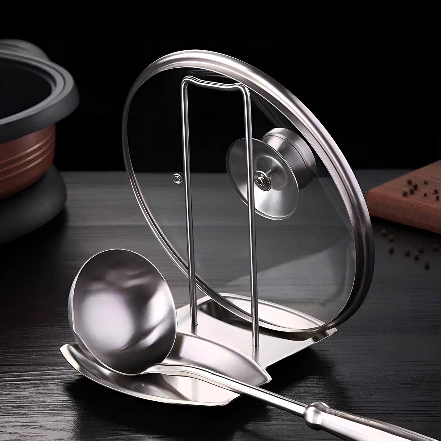 Stainless Steel Pot Lid Holder Rack