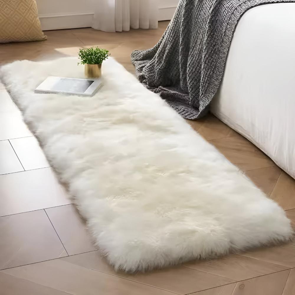 Plush Faux Fur Couch Cover with Anti-Slip Design