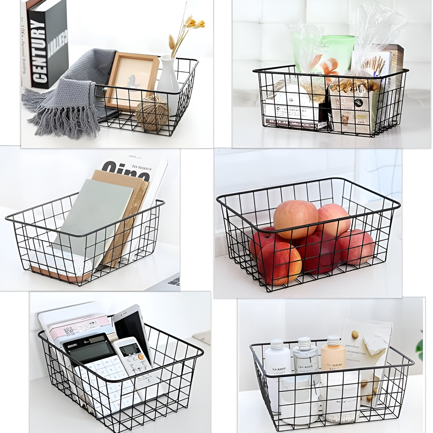 Modern Geometric Wire Storage Basket