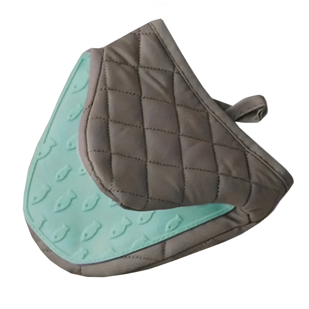 Silicone Quilted Heatproof Kitchen Mitts with Textured Grip
