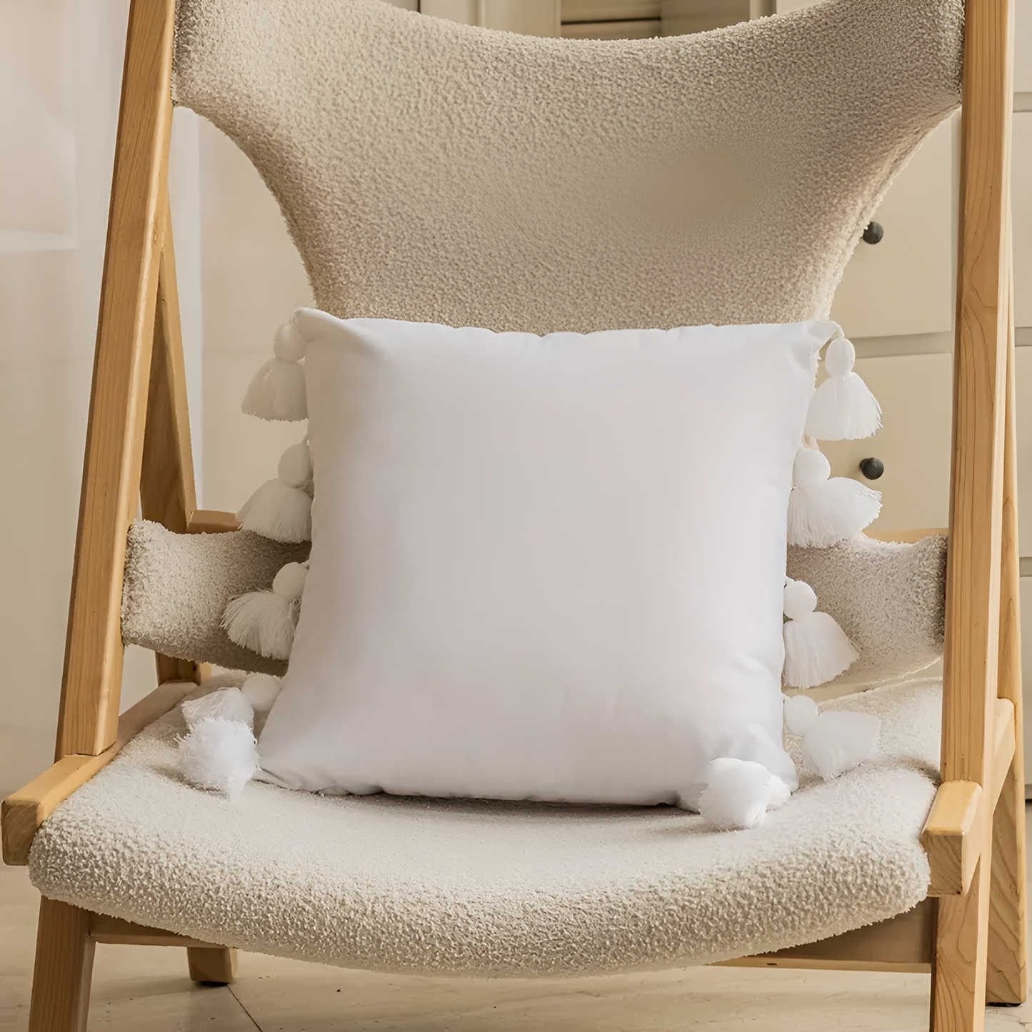 Bohemian Velvet Pompom Cushion Cover