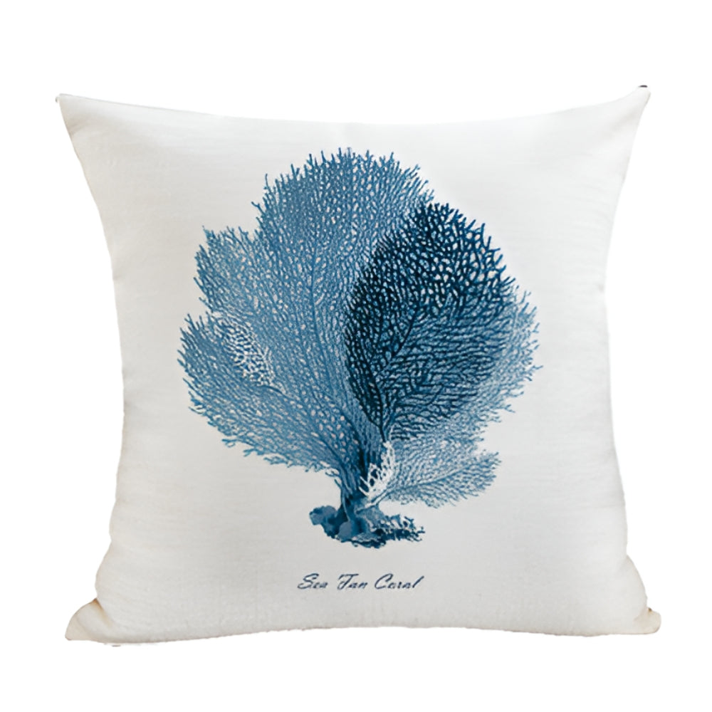 Ocean Treasures Embroidered Coastal Cushion Cover