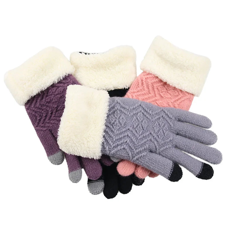 Plush Lined Touch Screen Winter Gloves