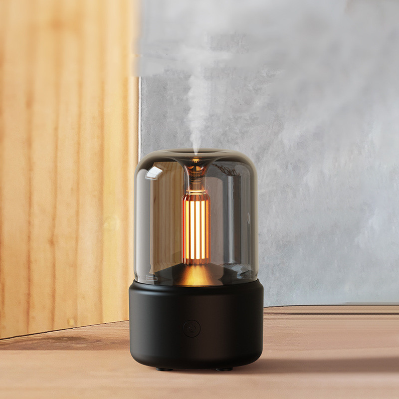 Retro Air Humidifier and Night Light with Aromatherapy Function