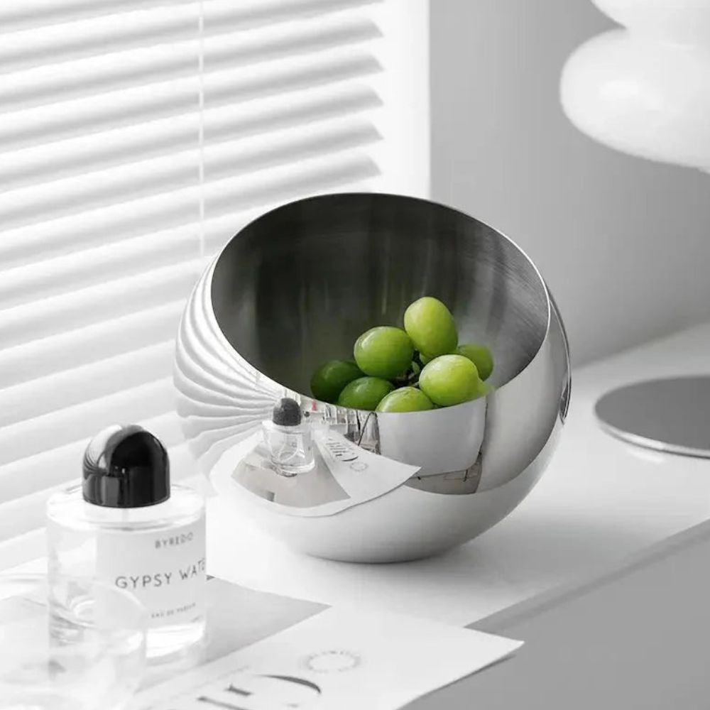 Modern Stainless Steel Arc Fruit Bowl