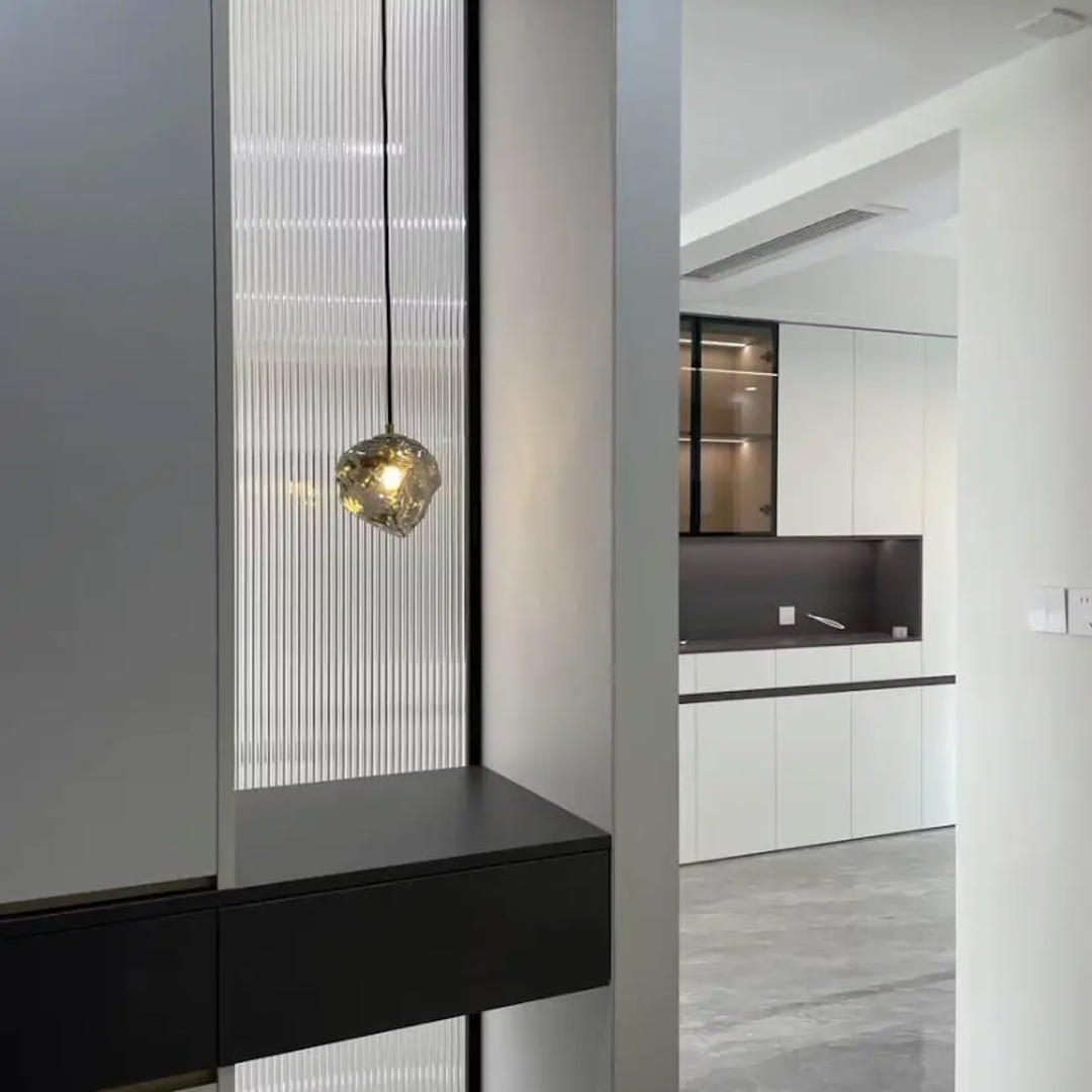 GlacierGlow Ice Cube Pendant Light